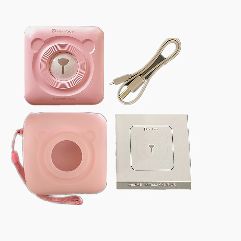 GOOJPRT PeriPage Mini 58mm 203 DPI Pink Portable Thermal Printer Pocket Photo Bluetooth Connection With Mobile Phone Android iOS |