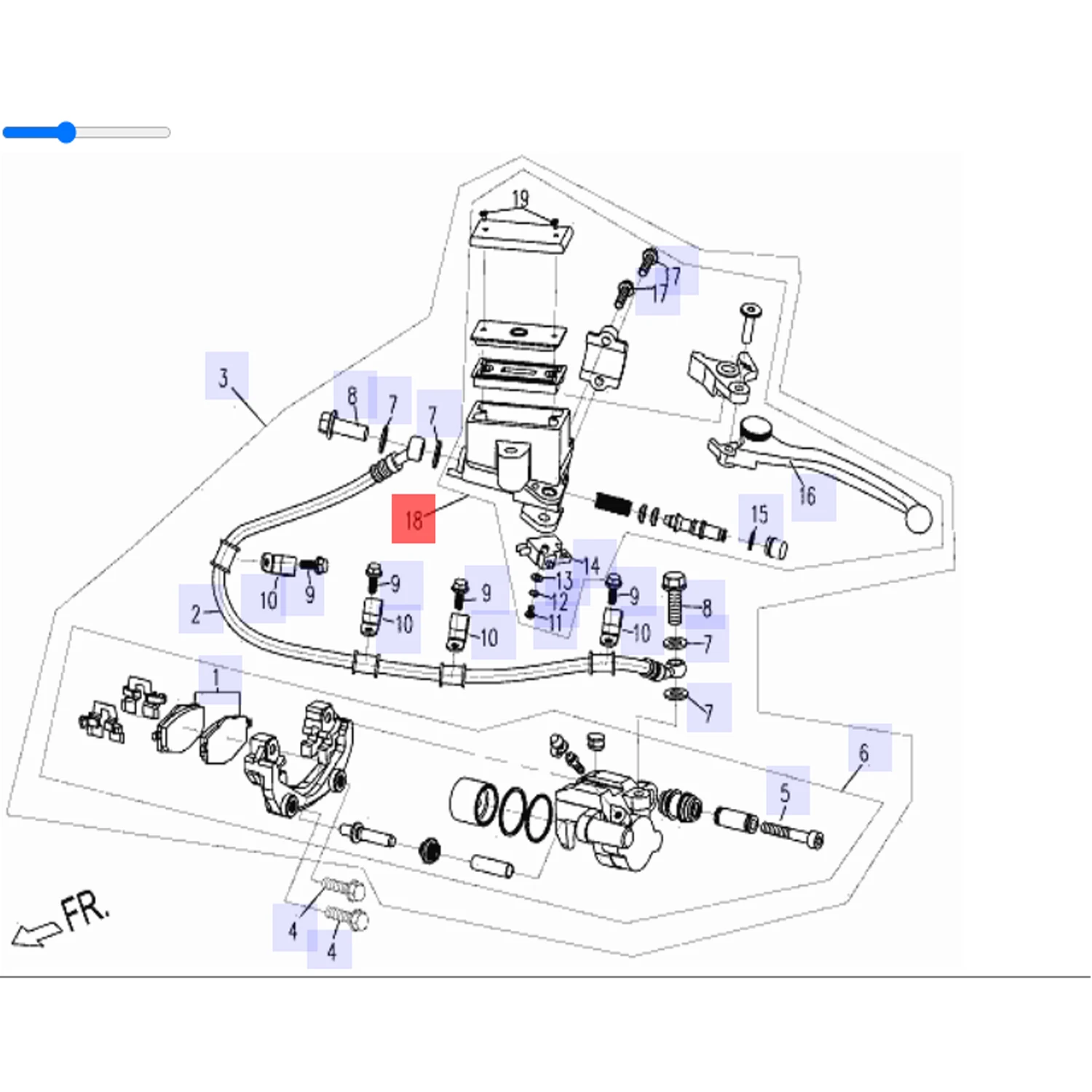 Задний тормозной насос COMP для мотоцикла V3 V5 MC250 CFMoto OEM - 8030-080250 |