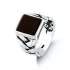 Ремешок для часов модели серебряные Для мужчин прямоугольник камень 