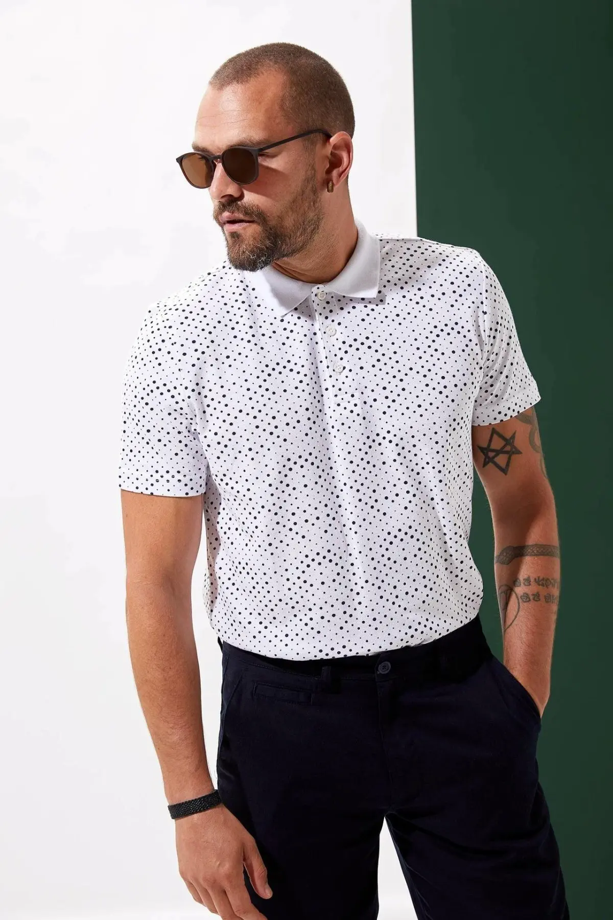 DeFacto летний светильник цветные модные для отдыха мужские с коротким рукавом в