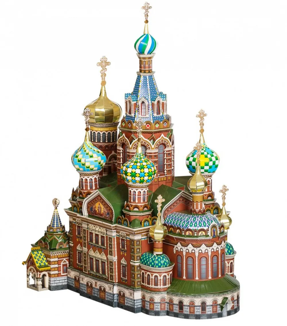 Храм Спаса на Крови Сборная модель из картона пазл 3D puzzle UMBUM|Картонные