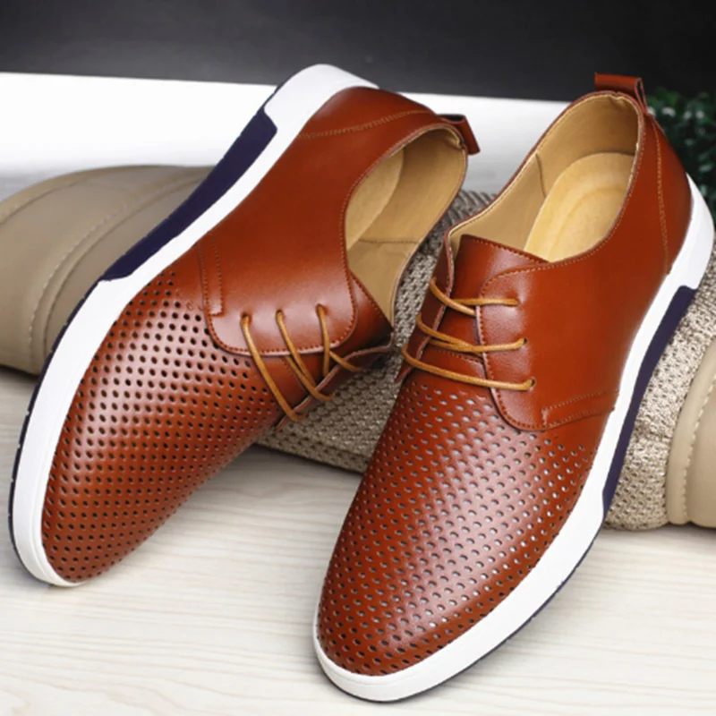 

2021 Men's leather casual casual shoes, business casual men's shoes, leather shoes summer spring stylish shoes original