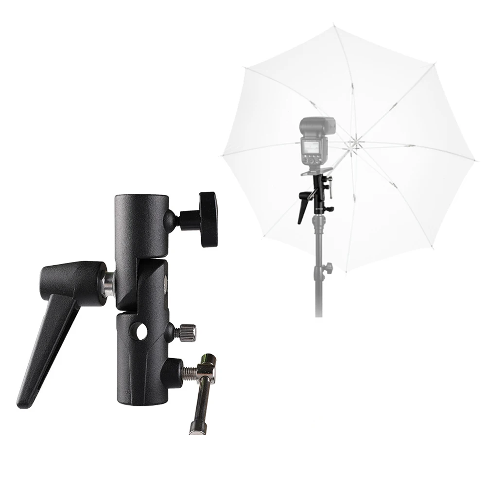 

Flash Bracket Hot Shoe Umbrella Holder Light Stand Bracket Mount Adapter for Light Stand Tripod Flash photography light