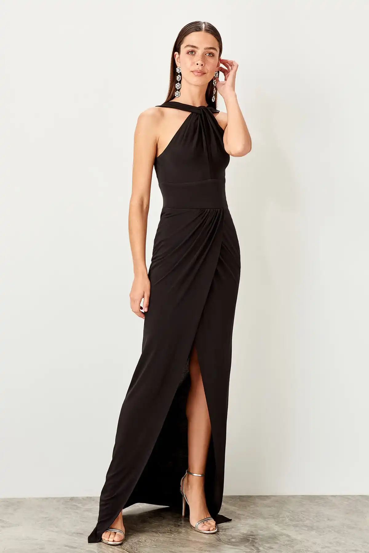 Trendyol вечернее платье с воротником TPRSS19BB0408