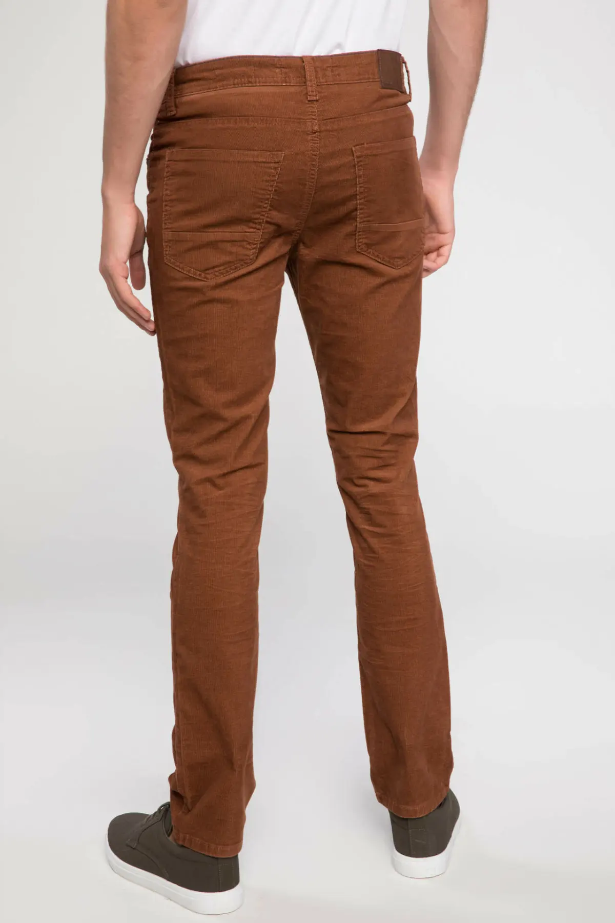 DeFacto мужские брюки повседневные длинные Средняя Талия Брюки карго сплошной цвет