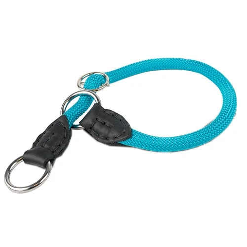 Круглый нейлон и кожа Ожерелье нейлоновый ошейник-кожа черный Размер 4 | Женская