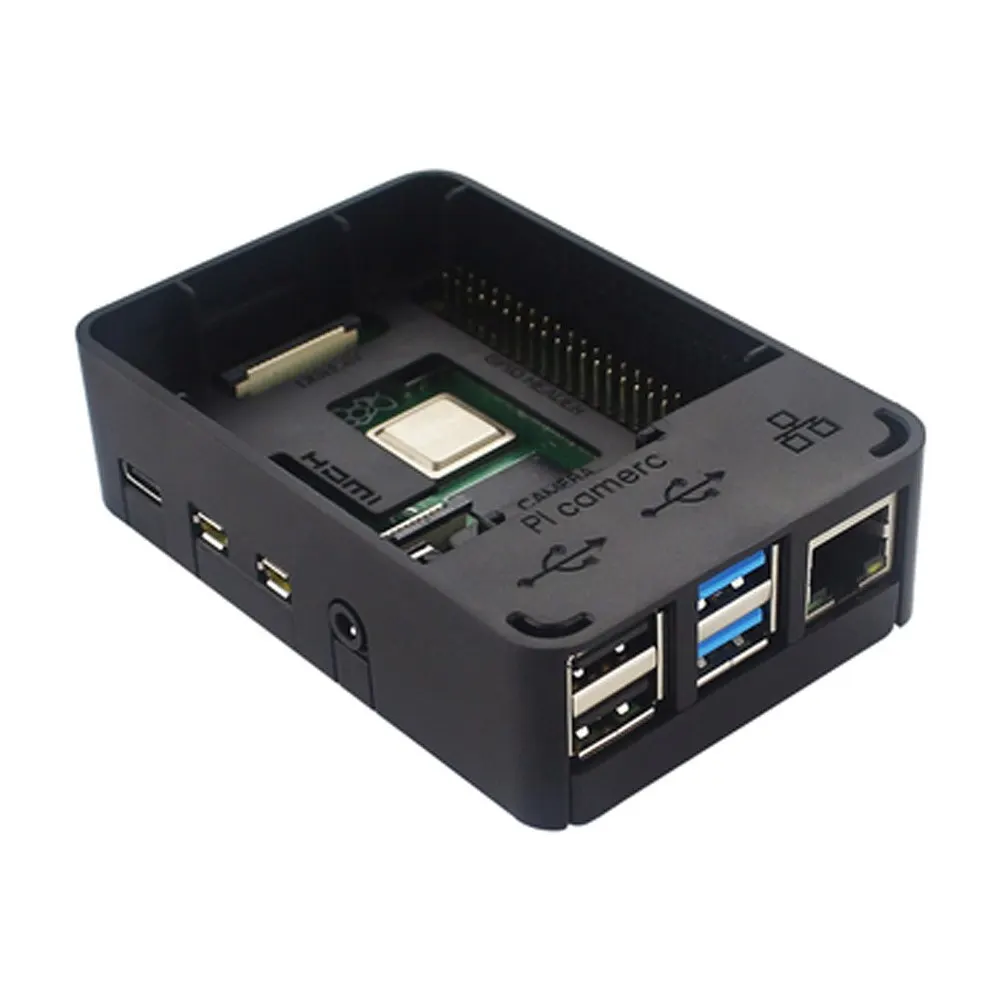 Чехол S ROBOT Raspberry Pi 4 Model B ABS черный пластиковый корпус с охлаждающим вентилятором