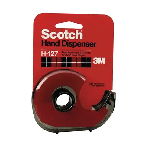 Диспенсер для канцелярской клейкой ленты 19мм 3M Scotch прозрачный дымчатый (H-127) |