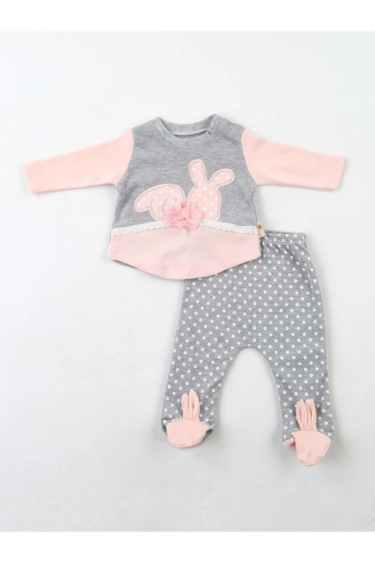 Серый сезонный костюм для маленьких девочек|Комплекты одежды| |