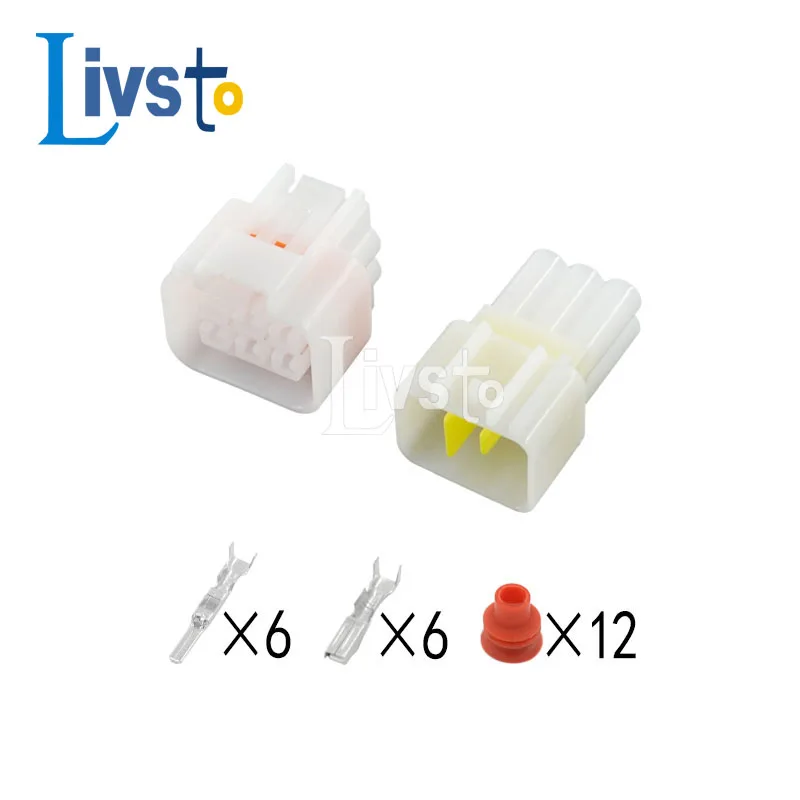 

5/20/50/100 Sets 6 Pin Furukawa Waterproof Auto Wire Harness Connector 2.3MM Female Male Plug FW-C-6M-B FW-C-6F-B DJ7061Y-2.3-21