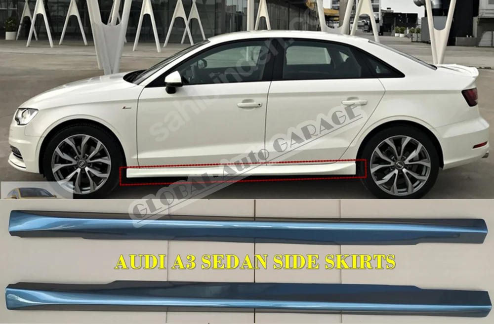 Боковые юбки порога 2013-2017 для Audi A3 8 в седана автомобильный Стайлинг