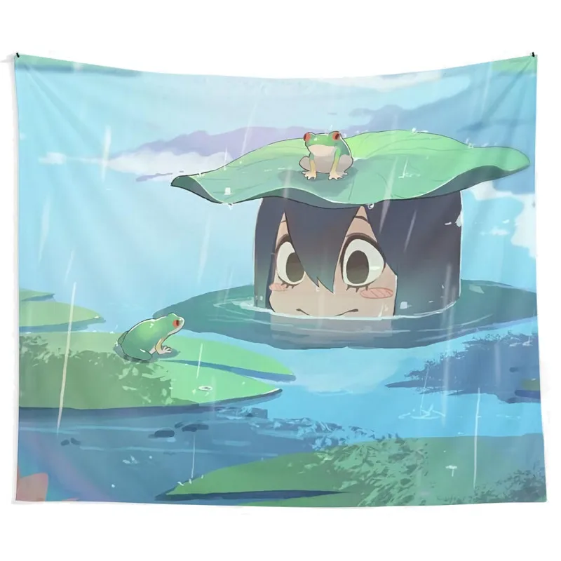 

Tsuyu Asui My Hero Академия Японский Манга Аниме гобелен настенное искусство для спальни гостиной Декор Вечерние