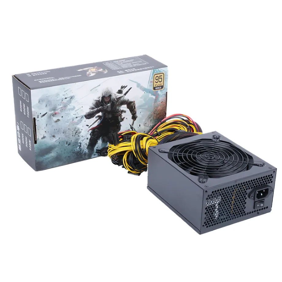 

2000W 2400W 2600W 180V-260V ATX ETH Bitcoin Mining Power Supply 95% Efficiency Support 8 Display Cards GPU For BTC Bitcoin Miner