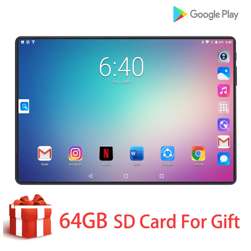 Новейшая модель 10 дюймовый планшетный ПК с системой андроида и 8 0 Octa Core 6 ГБ