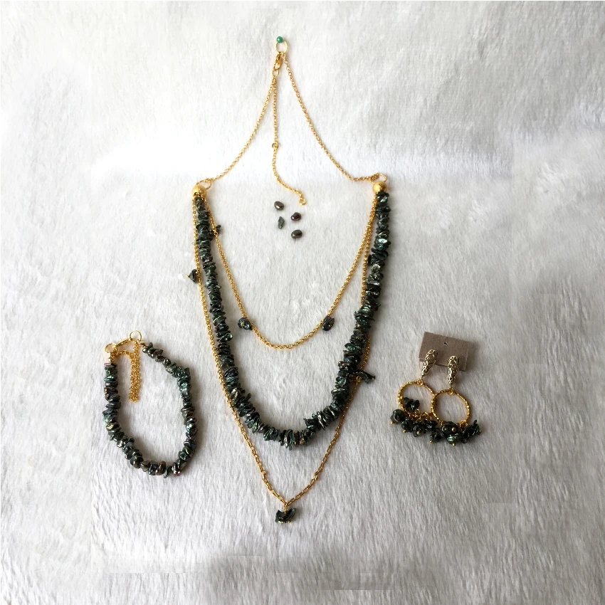 Жемчужный ювелирный набор AV Jewelry Ожерелье Серьги Браслет разные наборы украшения