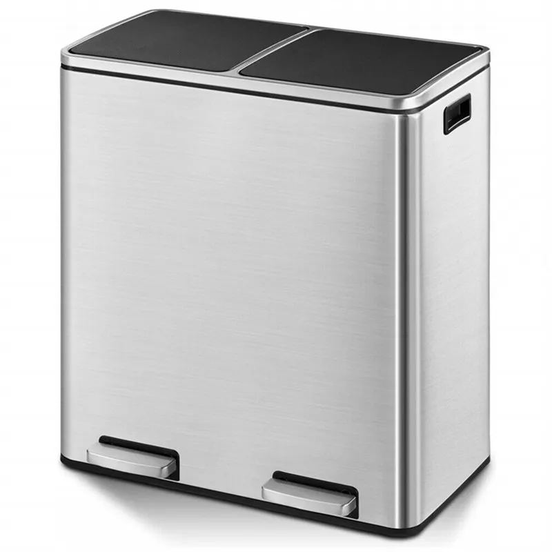Кухня мусорный бак 16 галлонов мусорное ведро 2 x 30L классифицированы корзина для