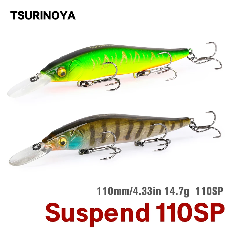 TSURINOYA 110 мм 14 7 г SP Вольфрамовая весовая система Minnow DW50 Crank Wobber качественные щуковые