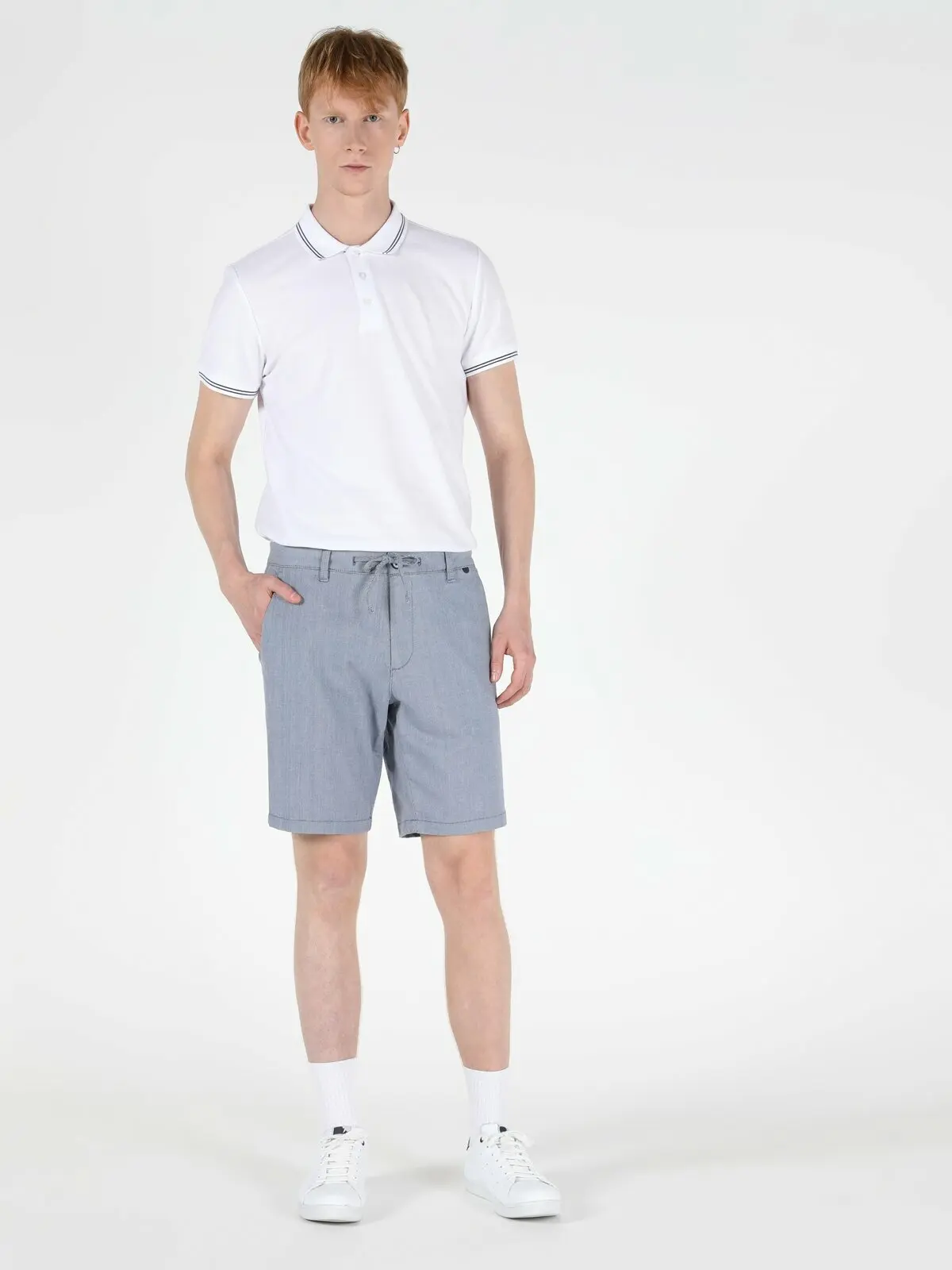 

Colins Men Regular Fit light Blue Short,CL1049513