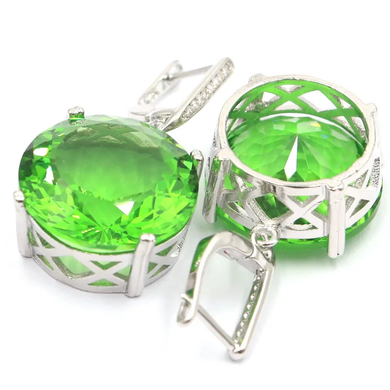 Большой круглый комплект ювелирных изделий 35x20 мм серебряные серьги подвески с