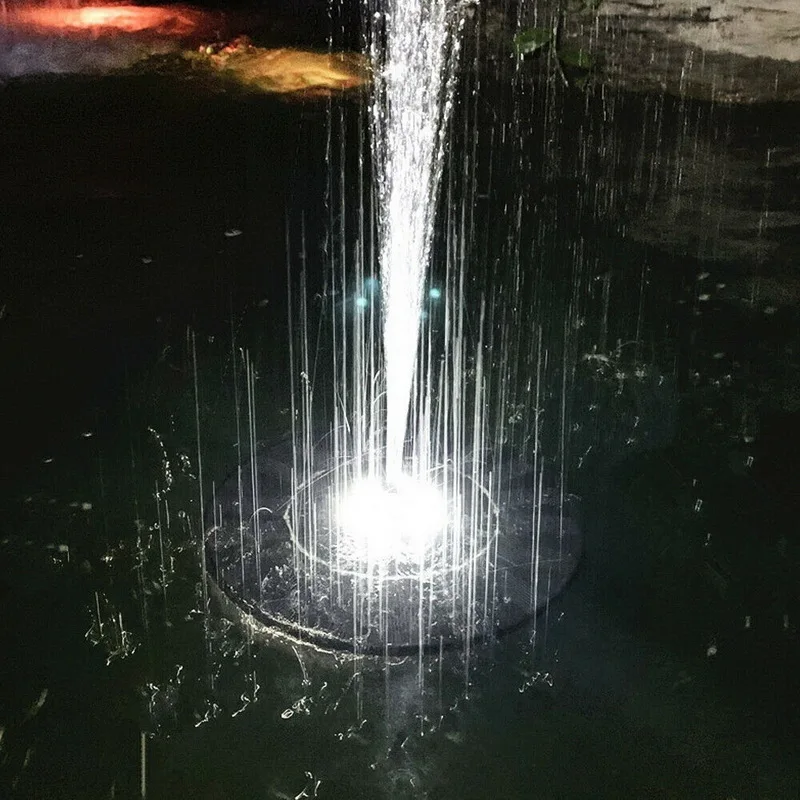 Водяной насос фонтан солнечной энергии плавающий бесщеточный с светодиодный ночными огнями и аккумулятор 100g2280