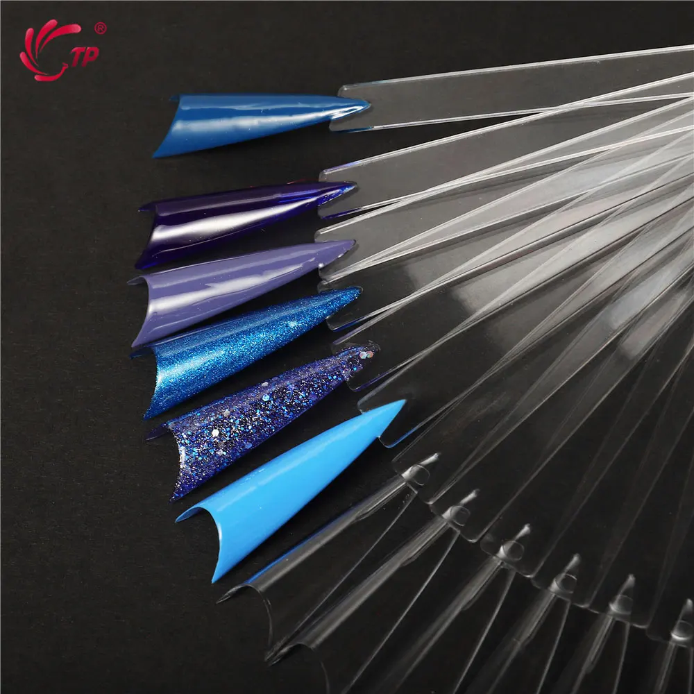 TP 1 комплект Цвет карты накладные ногти вентилятор прозрачный белый