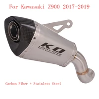motorcycle exhaust system baffle muffler escape tip pipe exhaust system for kawasaki z900 2017 2018 2019