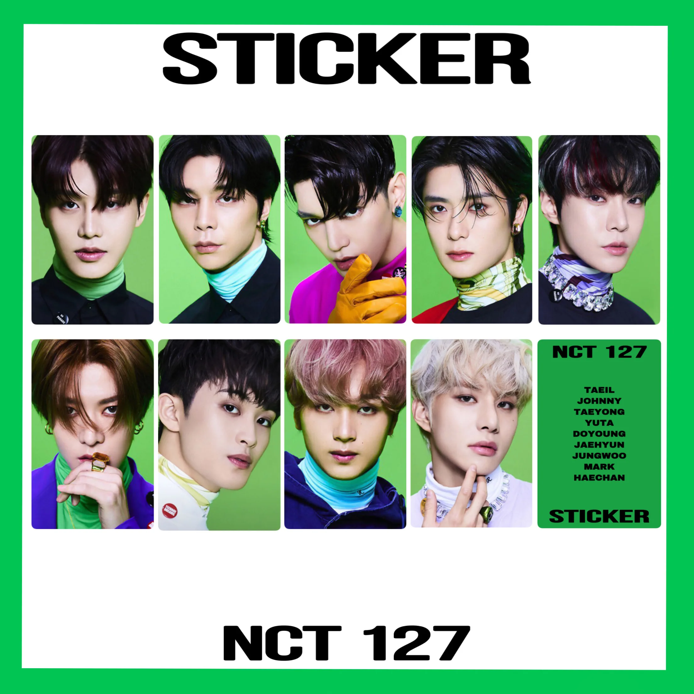 9 шт/комплект Карты закладка K-POP NCT 127 STICKER для коллекции