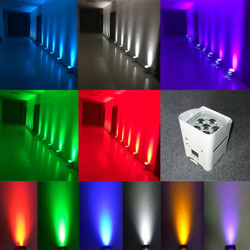 Беспроводные Dmx Uplights с Wi Fi и дистанционным управлением 6*18 Вт RGBWA УФ батарея мощный