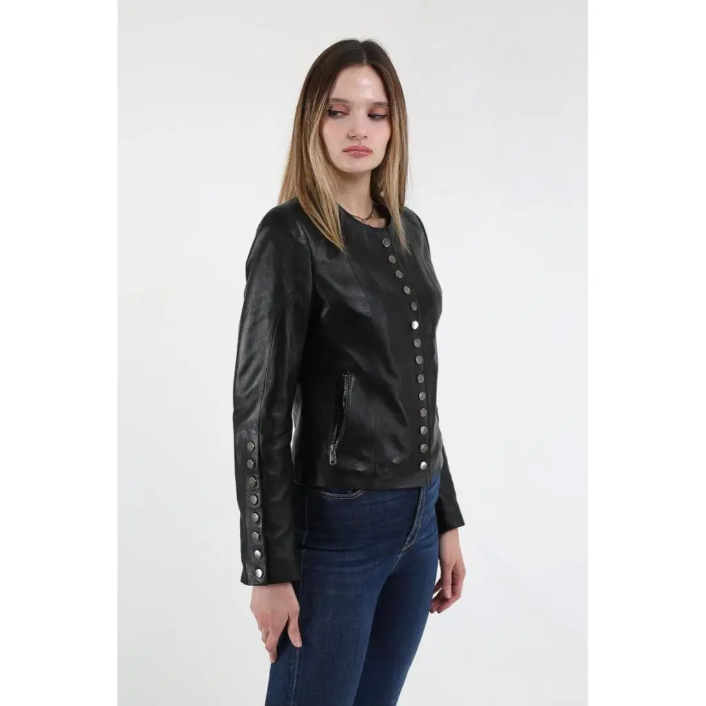 Women Leather Jacket Genuine Real Leather Jacket leather Coat lambskin coat Female Jacket Genuine Leather Women's Black Coat