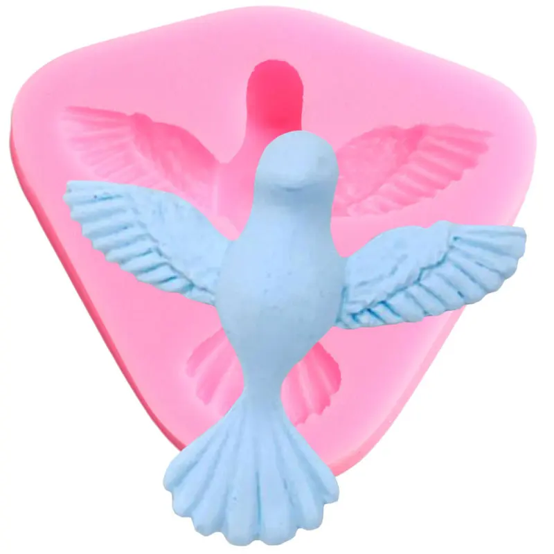 

3D птица, силиконовые формы, животные, кекс, Топпер, искусственный шоколад, Фотополимерная глина, форма для конфет