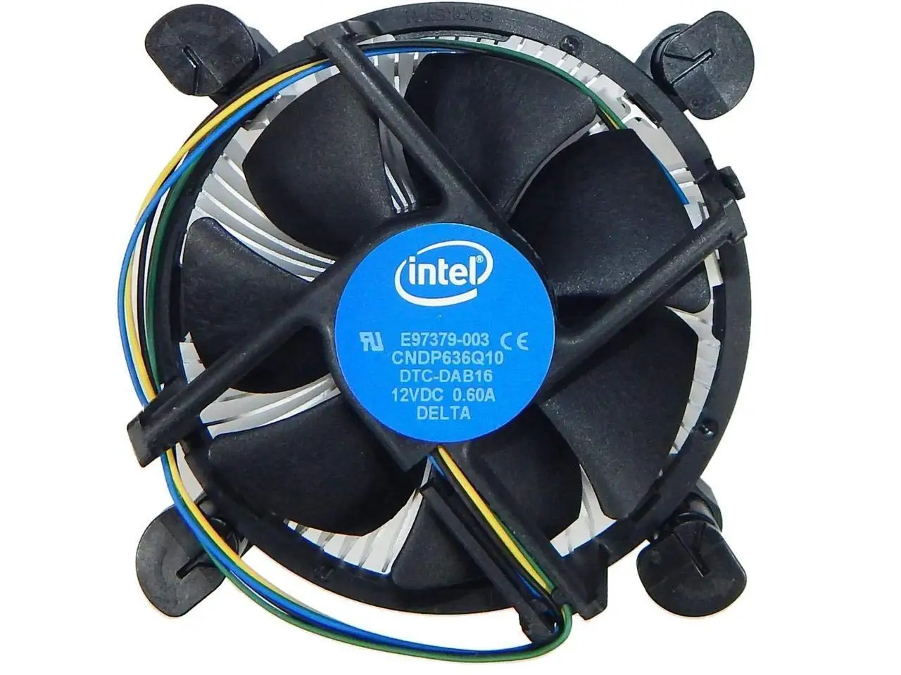 Кулер для процессора с вентилятором 90 мм, алюминиевый радиатор для Intel E97379-001 Core i3/i5/i7 Socket LGA1150/1155/1156, 4-контактный тихий радиатор - изображение