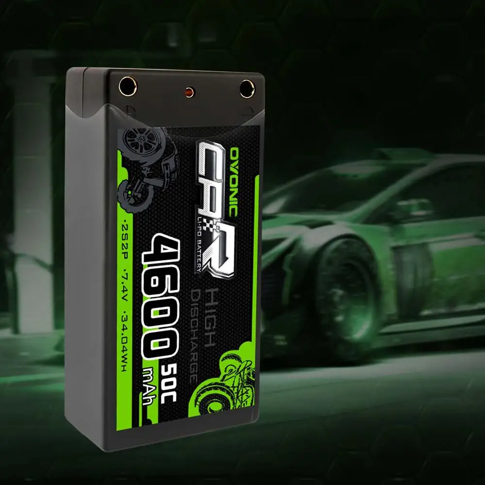 OVONIC 7 4 V 4600mAh 2S2P 50C Hardcase короткошерстная Lipo батарея 29 # с датчиками для 1 /10 багги и