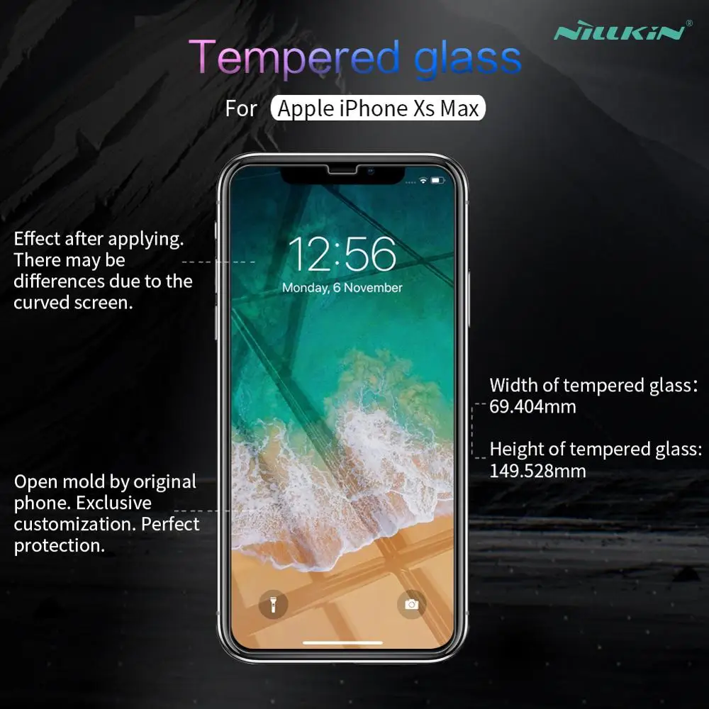 Защитное стекло Nillkin для iPhone 11 Pro Max X XR XS H + PRO закаленное 8 7 6 6S Plus HD пленка|Защитные