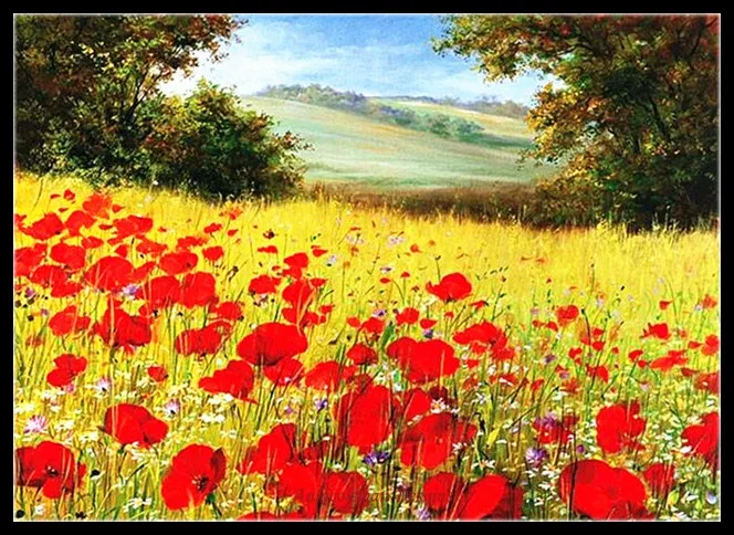 

Full Embroidery Counted Cross Stitch Kits Needlework - Crafts 14 ct Aida DIY Arts Handmade Decor - Sparkling Field II