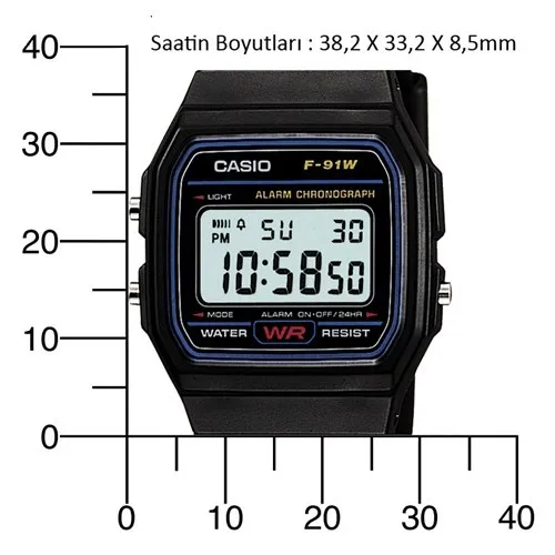 Оригинальные Цифровые мужские часы Casio F 91W 1DG солдаты водонепроницаемые|Мужские