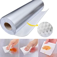 3M 5M 10M Oil-proof Aluminum Foil Self Adhesive Wallpaper Kitchen Wall-stickers Waterproof sticker Adhesive Paper for Furniture