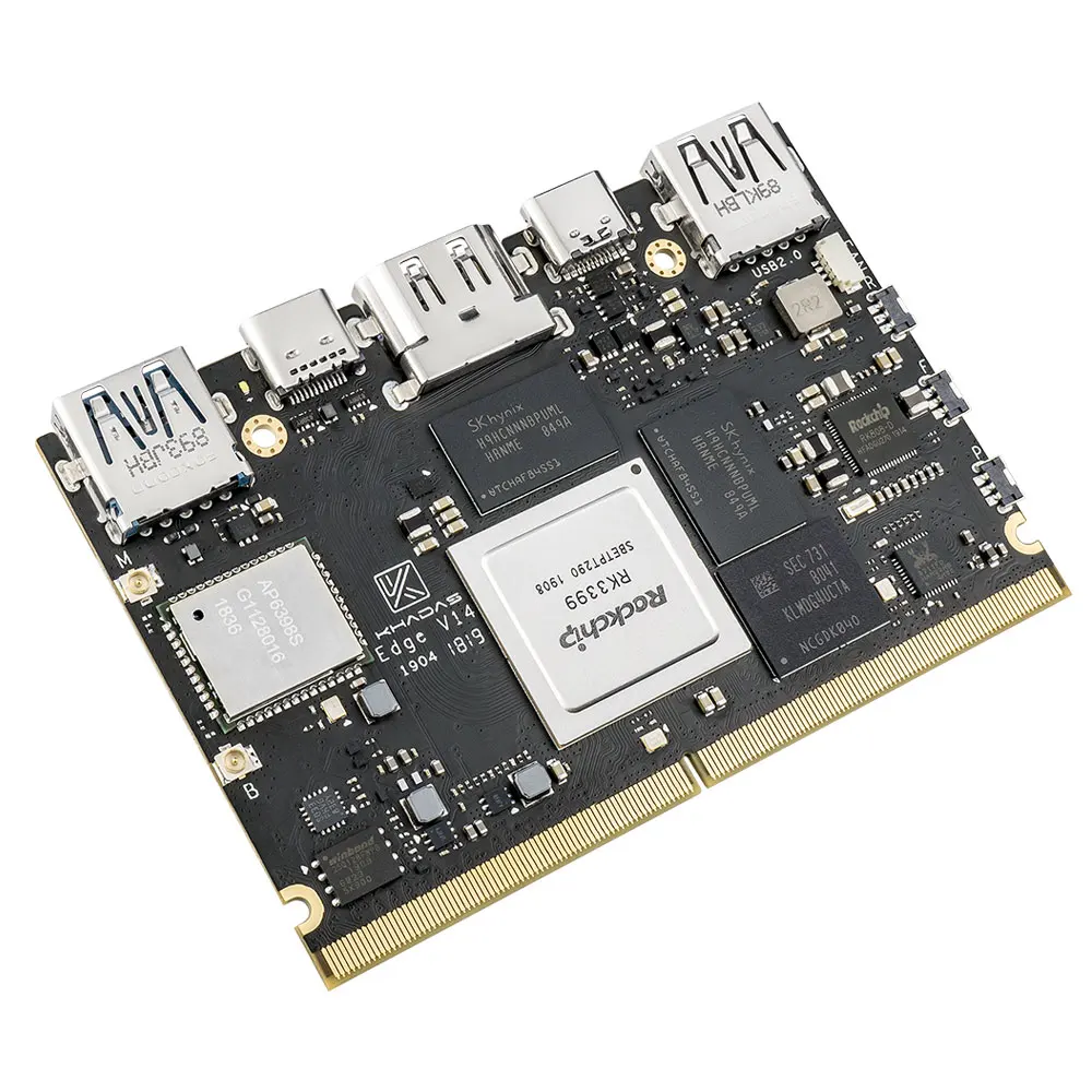Smartfly Khadas Edge Rockchip RK3399 одноплатный компьютер с 4 Гб LPDDR4 128 ГБ EMMC поддержка Linux Ubuntu Debian