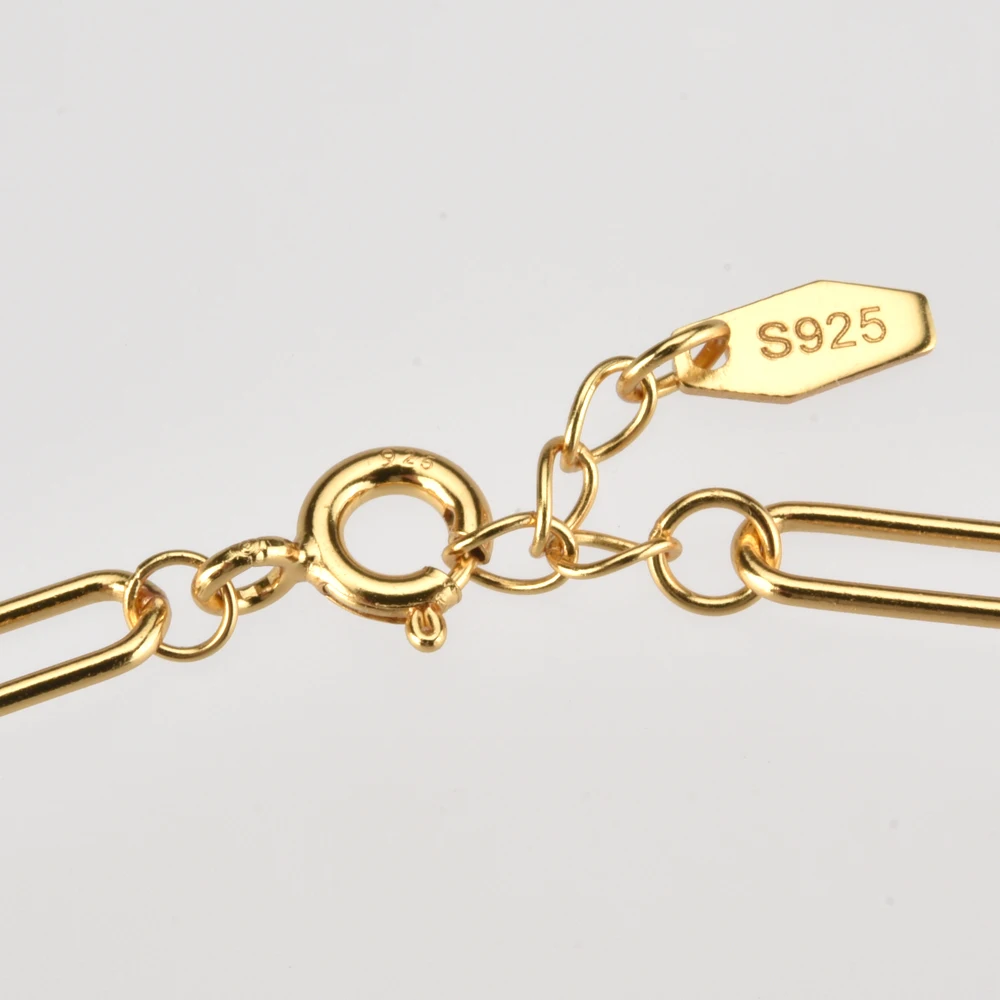 Новинка Золотая кубинская цепочка ANDYWEN из стерлингового серебра 925 пробы Женский