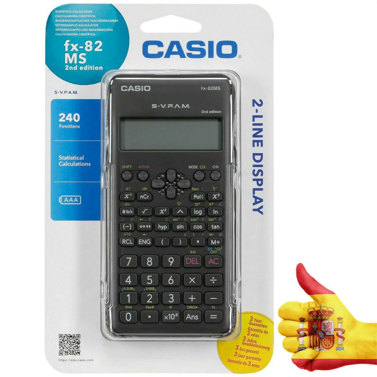 CASIO калькулятор FX-82MS2 студентов средней школы химия Математика SAT/AP экзамена