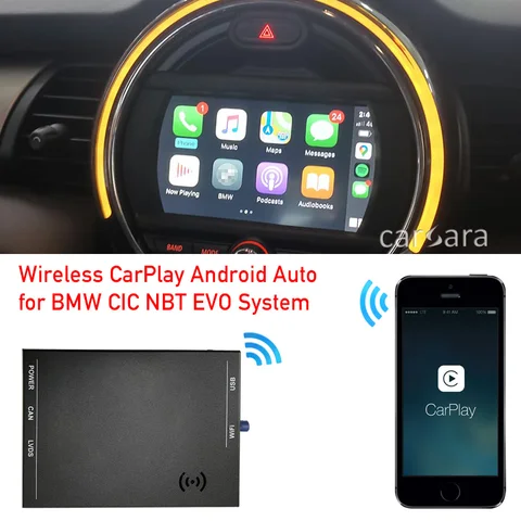 Для MINI Cooper R55 R56 R57 R58 R59 R60 2008-2016 с системой CIC NBT EVO беспроводной адаптер для carplay android Автомобильное Зеркало airplay