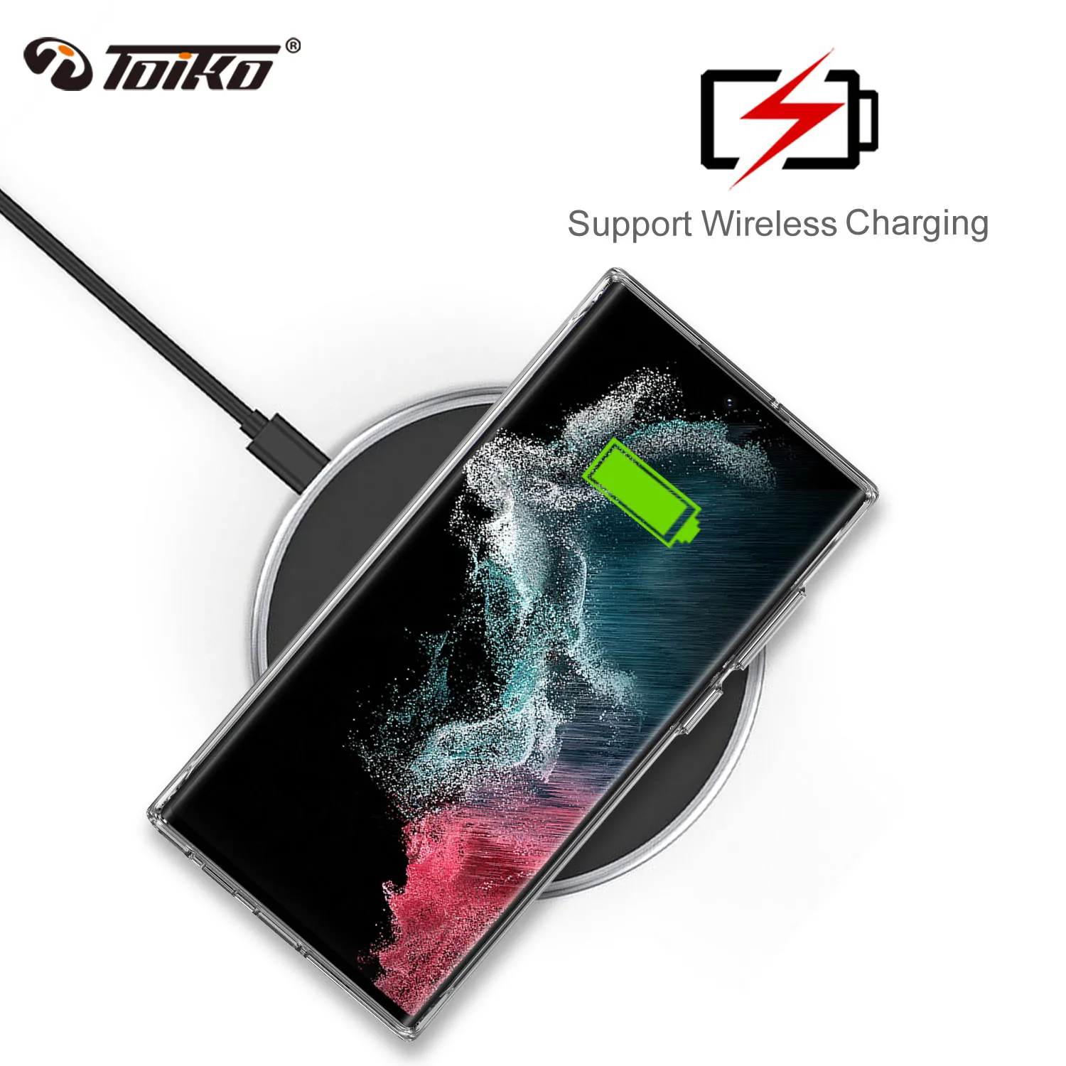 TOIKO Chiron Clear Shockproof Protection Case for Samsung Galaxy S22 Ultra Back Phone Cover Hybrid PC TPU Bumper S22 Plus Shell