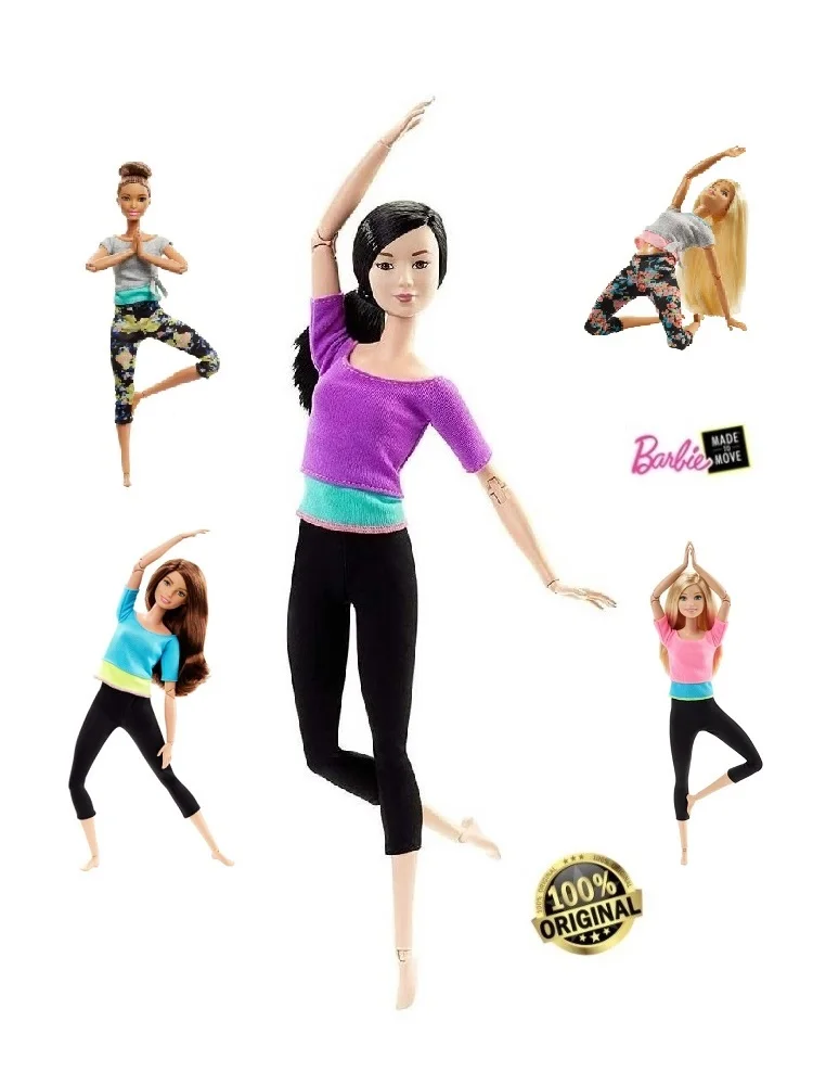 Оригинал барби DHL84 сделано в движении кукла бесконечный ход азиатская Кукла