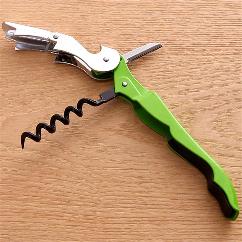 

10PCS Multifuctional 3 in 1 Wine Bottle Corkscrew Kitchen Accessory Bar Tool Drinking Opener with Knife Handle Stainless Steel