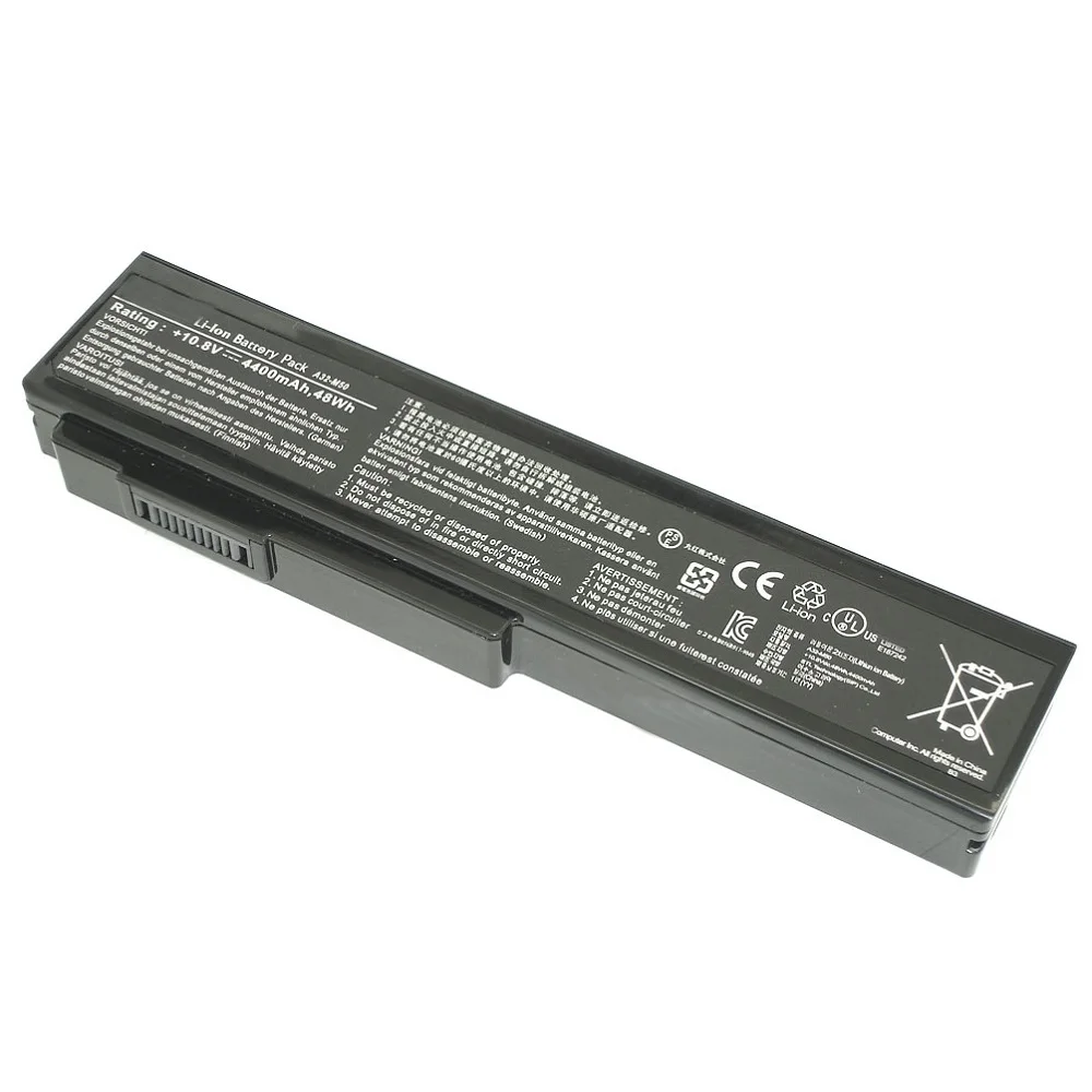 Аккумуляторная батарея для ноутбука Asus X55 M50 G50 N61 M60 N53 M51 G60 G51 5200mah черная