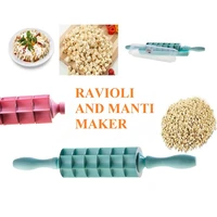 rolling pin kitchen accessories gadgets utensils 3in1 mould dough cutter press ravioli pasta pizza manti wraper dumpling roller