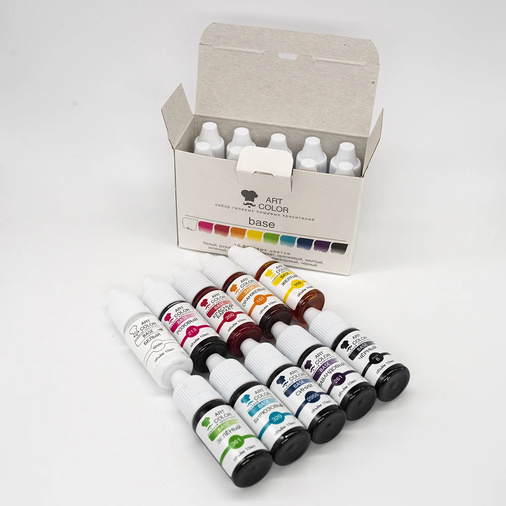 Пищевые гелевые красители ART COLOR для кулинарии мыловарения бомбочек ванн