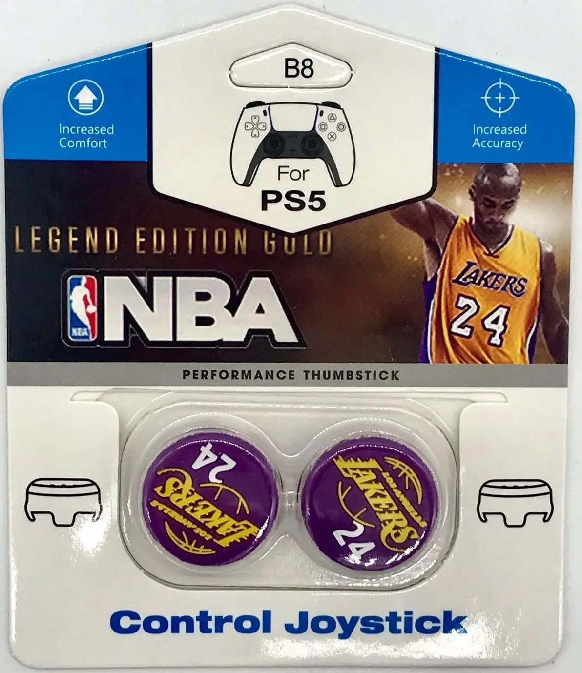 Накладки на стики для геймпада DualSense CQC NBA Lakers\B8 (2 шт) (PS5) | Электроника