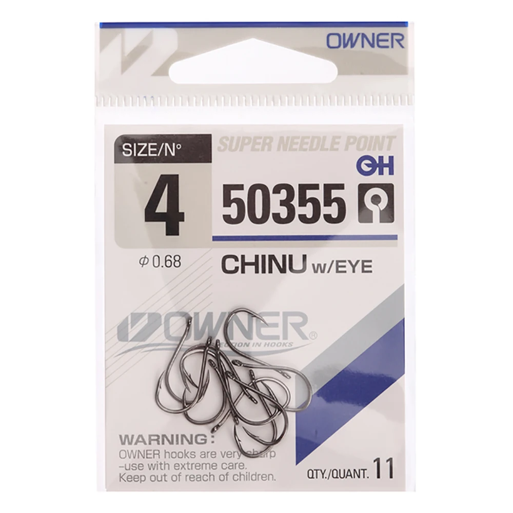 Крючки OWNER 50355 Chinu with Eye оригинальные рыболовные крючки | Спорт и развлечения