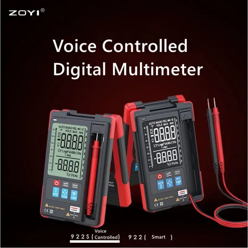 

ZOYI Digital Multimeter Voice Controlled Intelligent Convenient Handle Multi-function Ammeter Voltmeter Capacitor Tools New