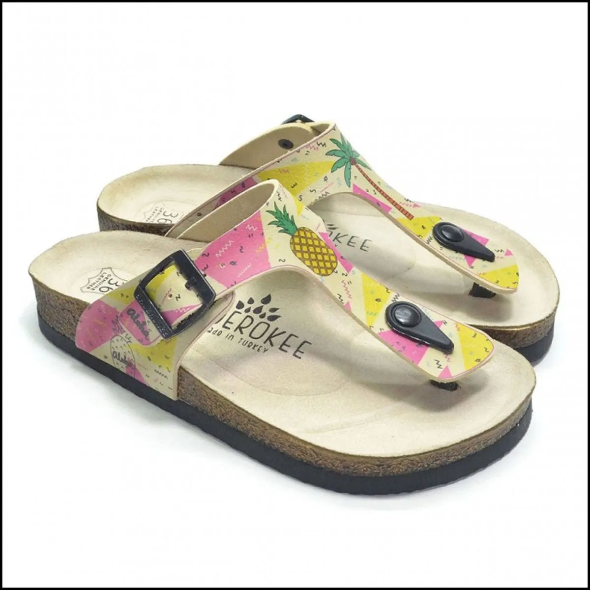 ?? 5ポイント解剖本物の革底フリップeva女性スリッパ夏の旅行、ユニコーン、音楽、スケルトン、猫、蝶